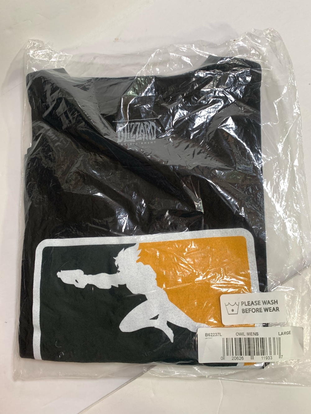 Blizzard Black Overwatch Logo Tee - L NIB